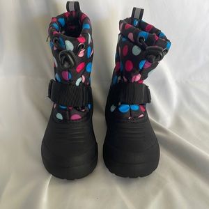 North side Pink Purple Blue Polka Dot Adjustable Thinsulate‎ Snow Winter Boots